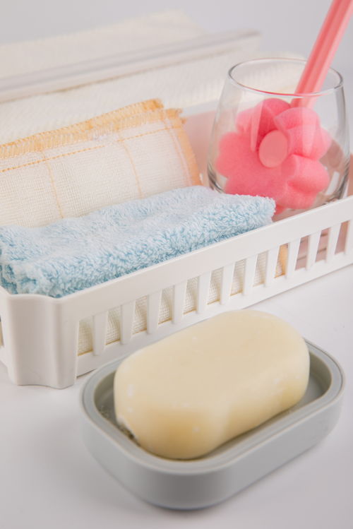 日用品攝影 香皂與毛巾的清潔美學